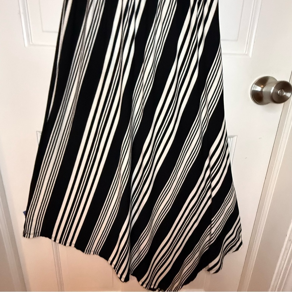 Apt. 9 Black and White Asymmetrical Fit and Flare Dress - Picture 3 of 11